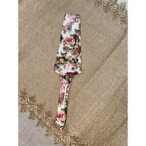 Formalities Baum Brothers Victorian Rose Chintz White Pink Green Cake Pie Server